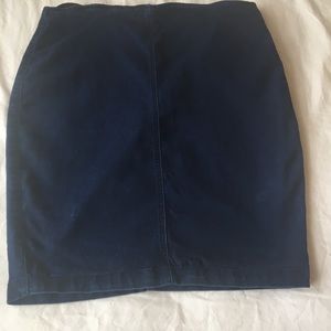 Navy Blue Pencil Skirt with zip detail